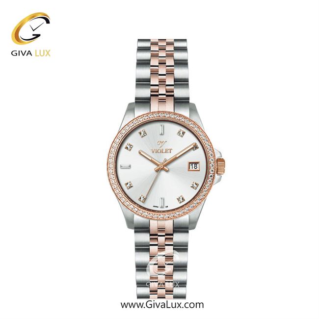 ساعت مچی اورجینال زنانه ویولت VIOLET نقره ای-رزگلد | نقره ای-رزگلد| نقره ای| کد رفرنس 0560/2 | 0574/2